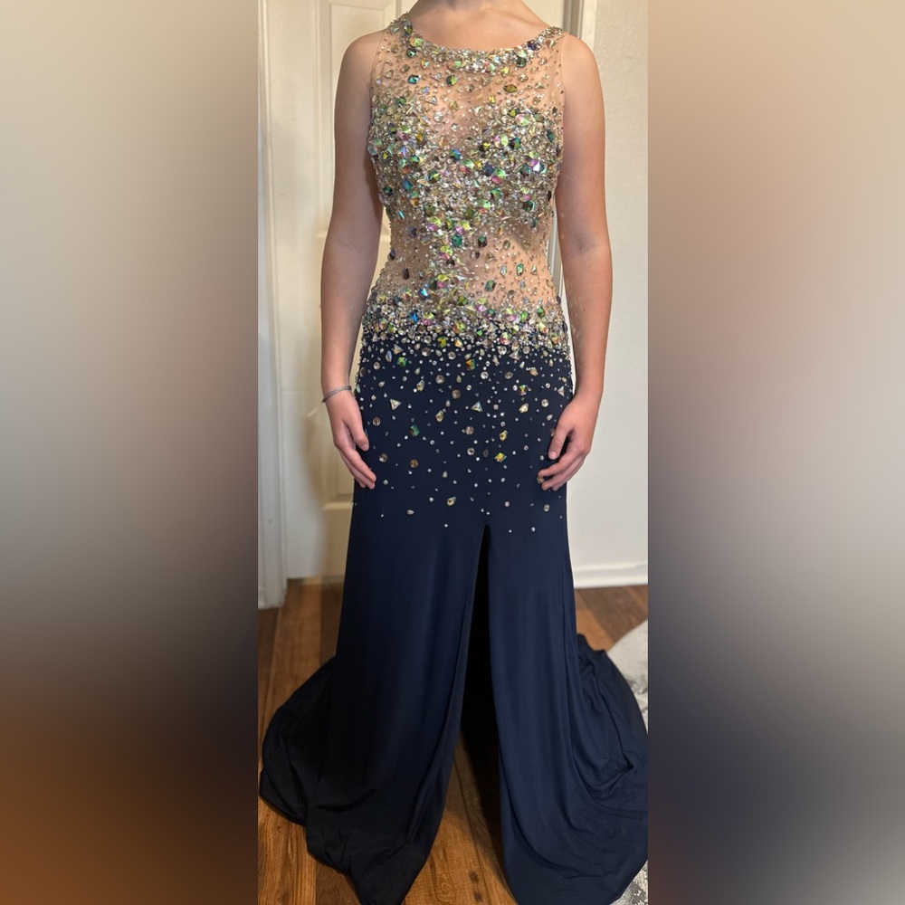 Jvn dress blue with crystals